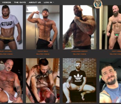 muscle bear porn hairy buff dilf daddy cock leather harness chest